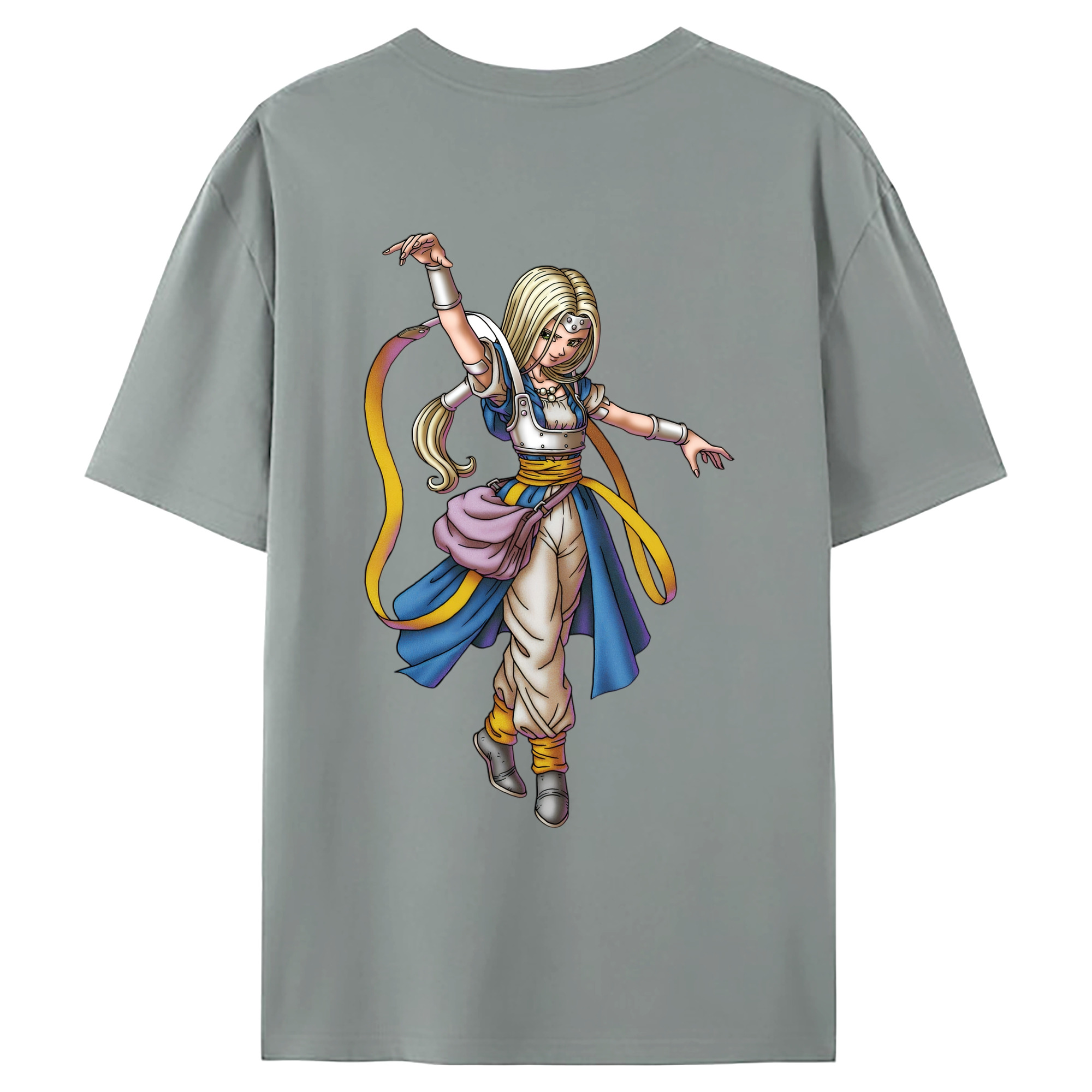 （画像用） ドラゴンクエスト Doragon Kuesuto Dragon Quest 綿100％ メンズ半袖Tシャツ（バックプリント） 通気性
